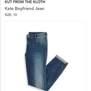 Kut From the Kloth Kate Boyfriend Jeans - NWT